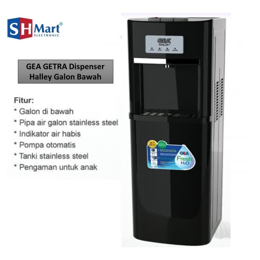 Dispenser Galon Bawah Gea Halley Low watt 190 (Khusus Medan)