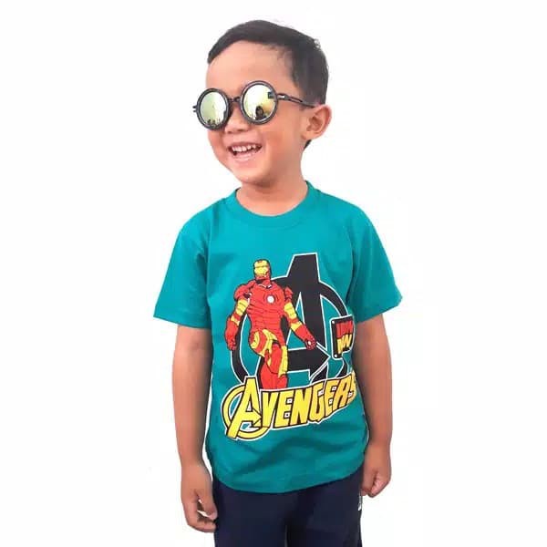 Kaos anak laki - laki motif karakter superhero AVENGERS Iron Man 2-9 tahun