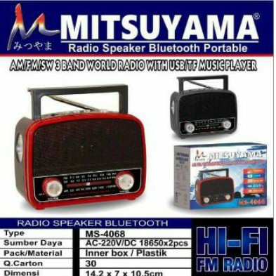 radio portable mitsuyama Ms-4068
