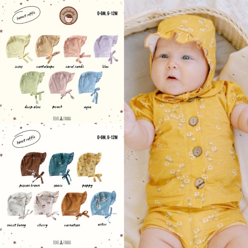 Bohopanna Bonet Yvonne &amp; Ruffle / Bonet Topi Bayi