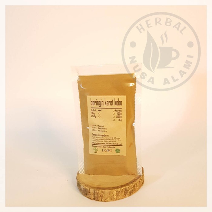 

DAUN BERINGIN KARET KEBO BUBUK | MURNI | Ficus Elastica 100g