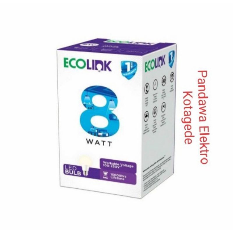 Lampu Led Ecolink 8 Watt Putih