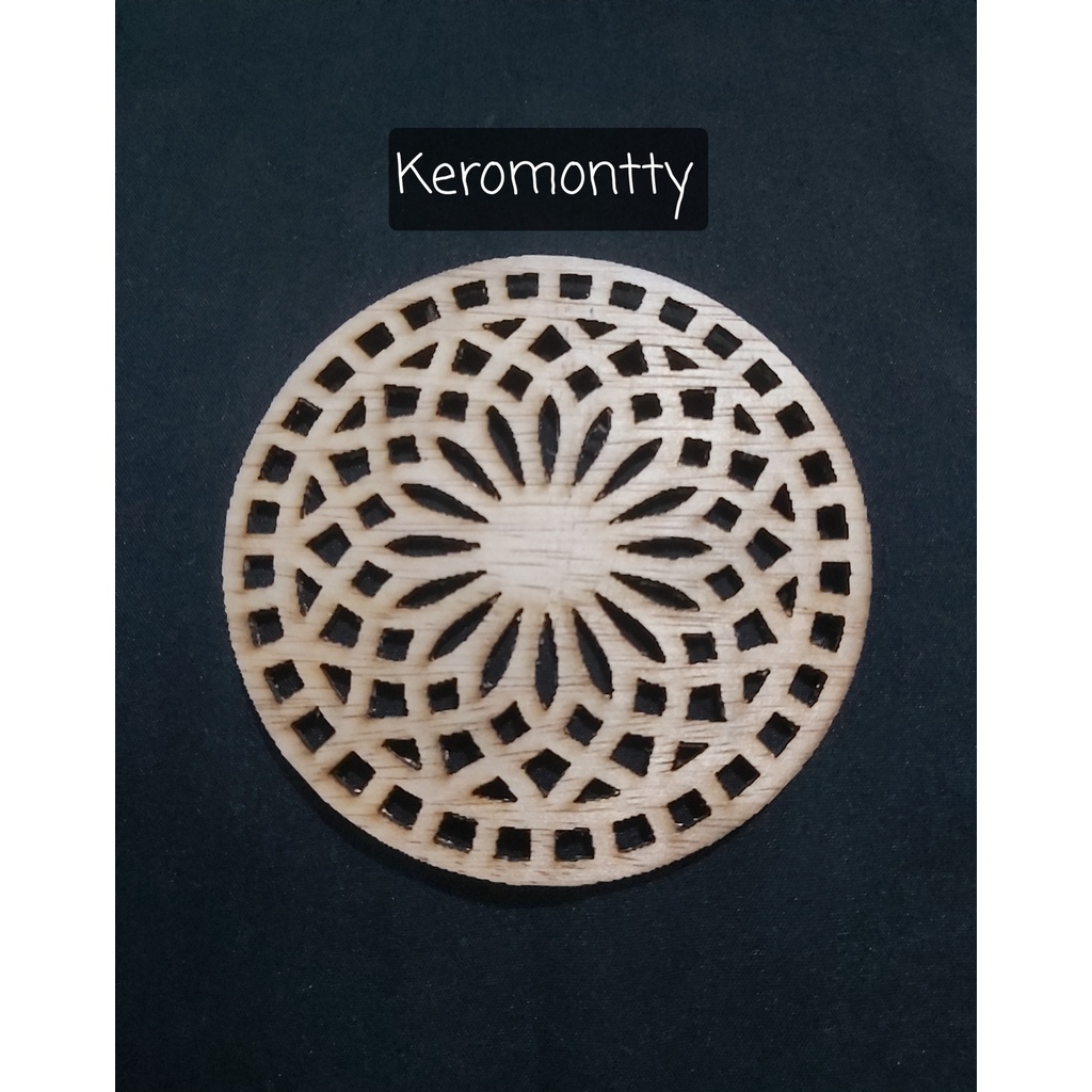 tatakan gelas kayu cutting laser