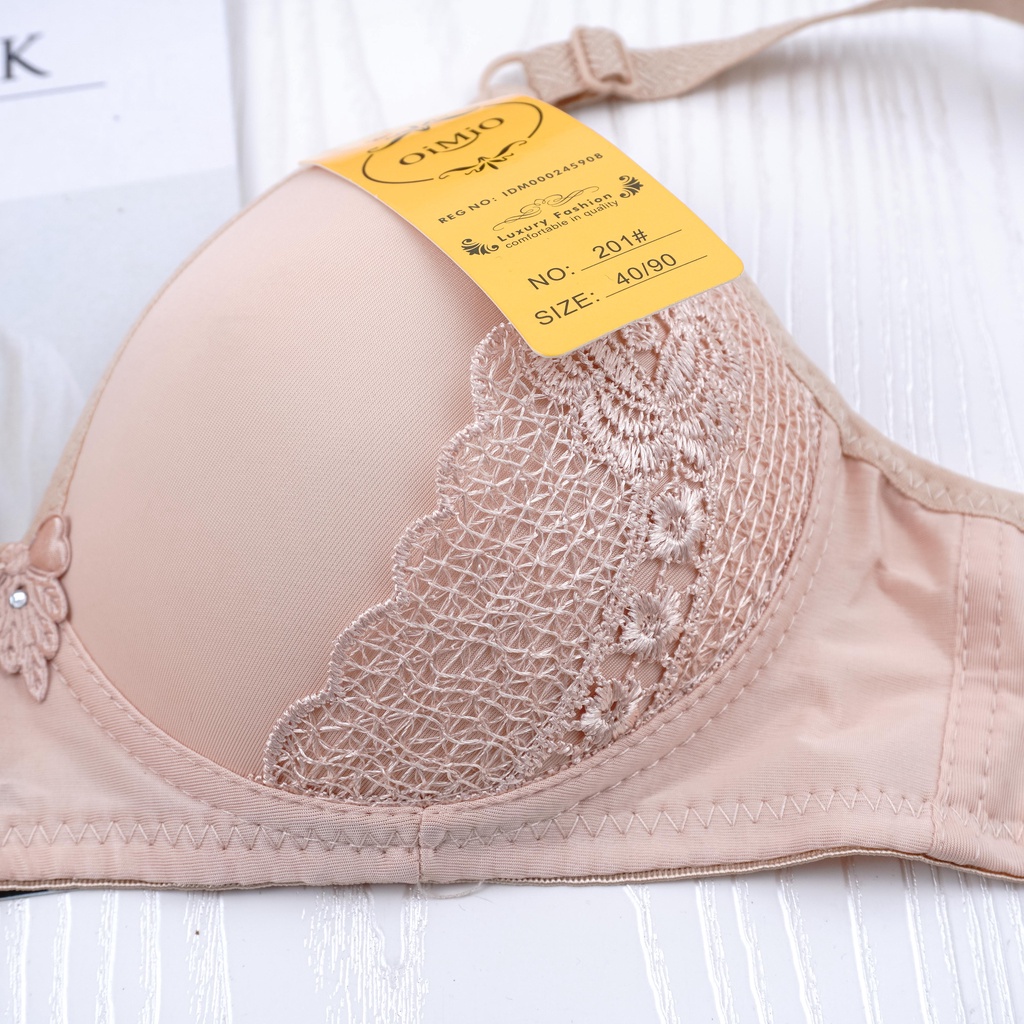 VS - BRA Wanita BH Motif Halus Premium / BH Wanita OIMIO Tanpa Kawat Busa Tebal Kualitas Premium AA931