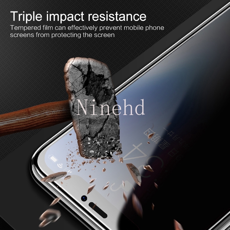 Pelindung Layar Tempered Glass Hd Anti Spy Untuk Iphone 12 11 Pro Xs Max Mini Xr X 6 7 8 Plus