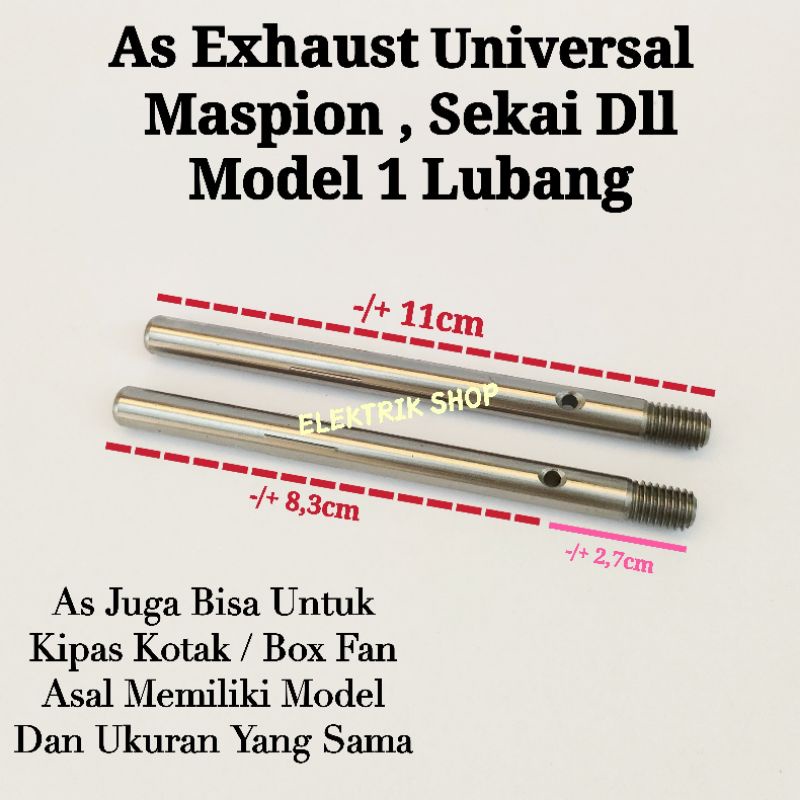 AS MESIN DINAMO EXHAUST MASPION MODEL 1 LUBANG / AS BOX FAN KIPAS KOTAK UNIVERSAL