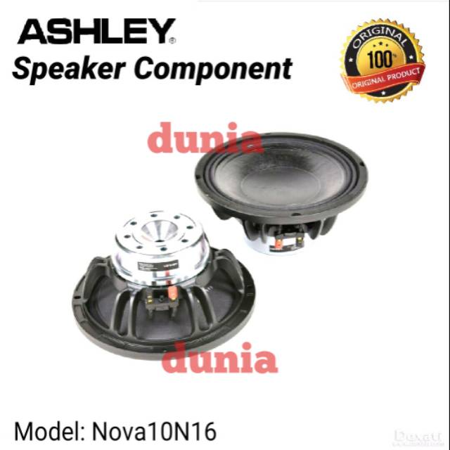 Speaker Component Ashley Nova10N16 Woofer 10 inch Original