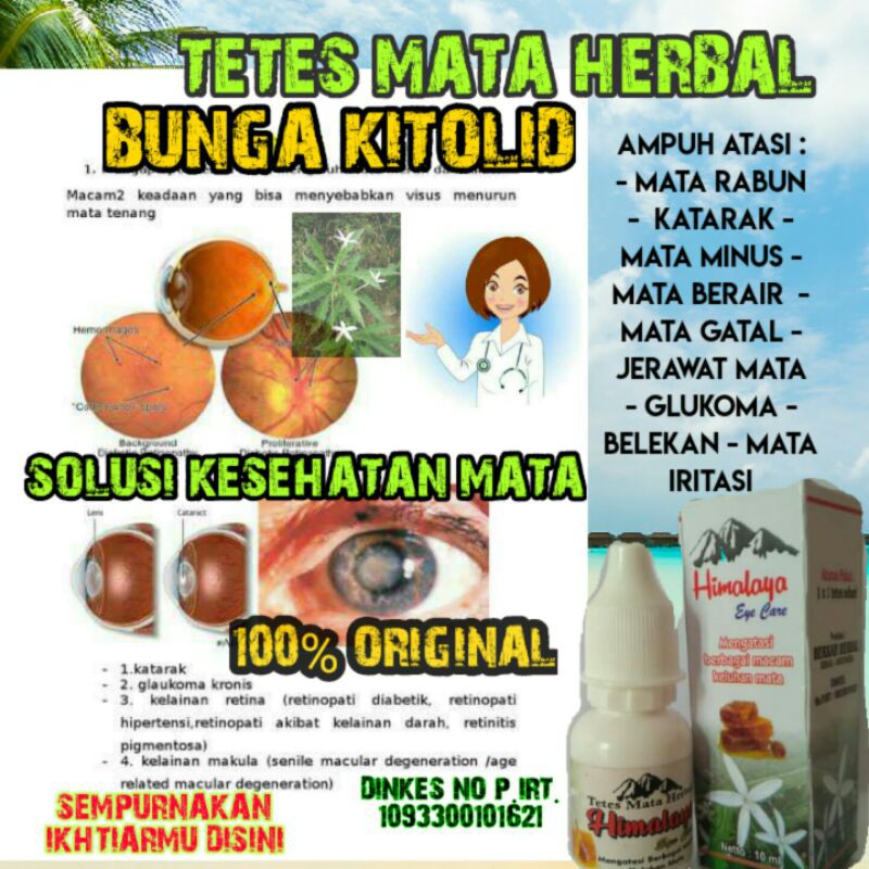 Obat Tetes Mata Himalaya Herbal Bunga Kitolid Atasi Katarak l Mata Minus l Mata Rabun l Jerawat Mata
