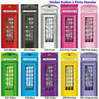  Stiker  Kulkas  3 Pintu Telephone Master Chef Kitchenset 