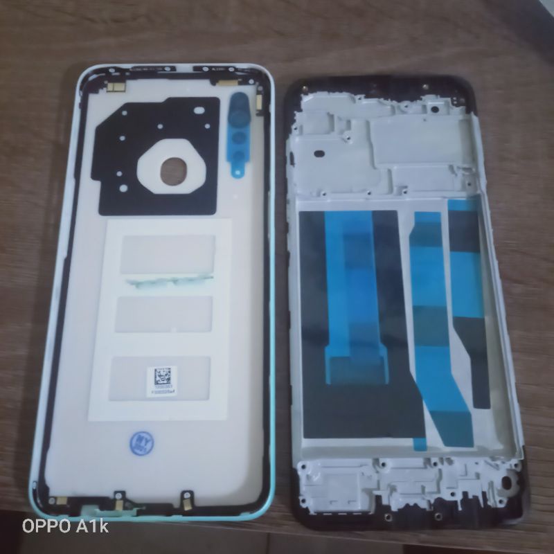 Casing Kesing Fullset+Frame Bezel Tulang Tengah Backdoor Oppo A31 2020 Original