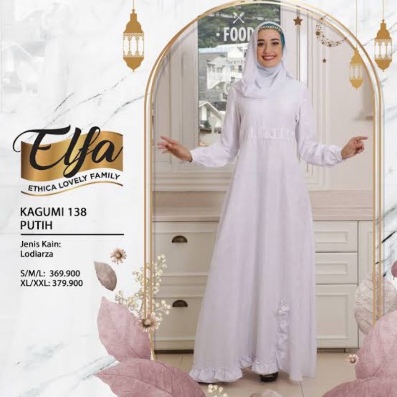 Ethica Kagumi 138 Putih Gamis Dewasa