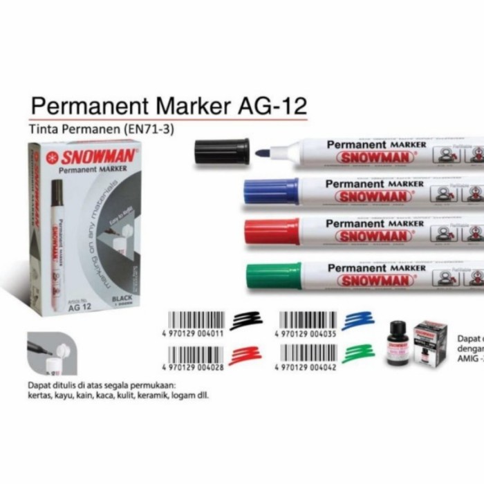 

B3li Spidol SNOWMAN AG12 PERMANENT )l@