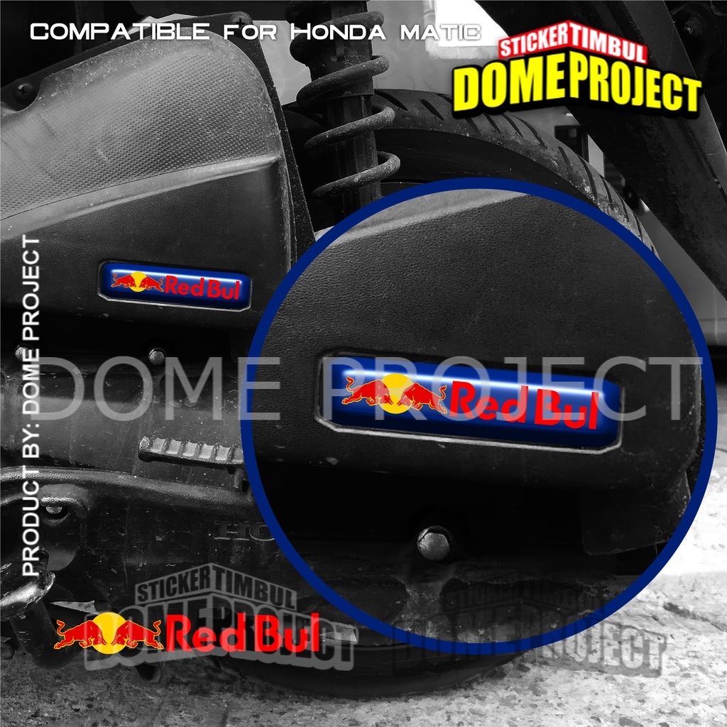 STIKER MOTOR HONDA EMBLEM TIMBUL ESP 3D LOGO REDBULL BOX FILTER VARIO BEAT SCOOPY PCX AKSESORIS AESTHETIC KEREN