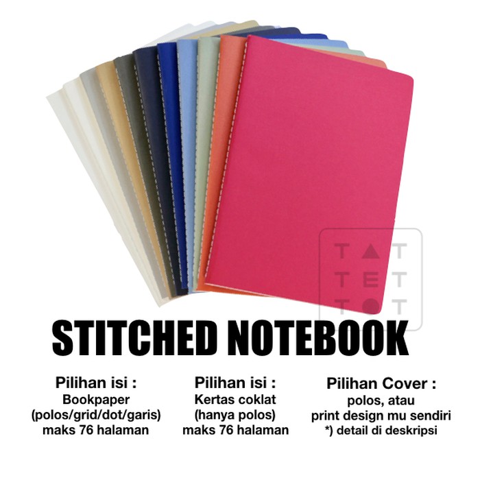 

Murah notebook custom murah A5 polos jahit - Bpaper 72 polos Keren