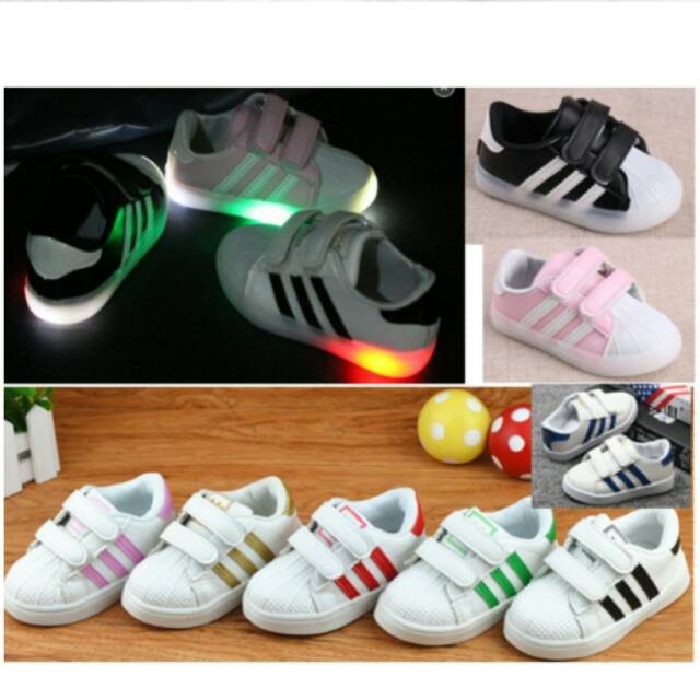 BIG SIZe Sepatu adidas superstar replika Lampu LED