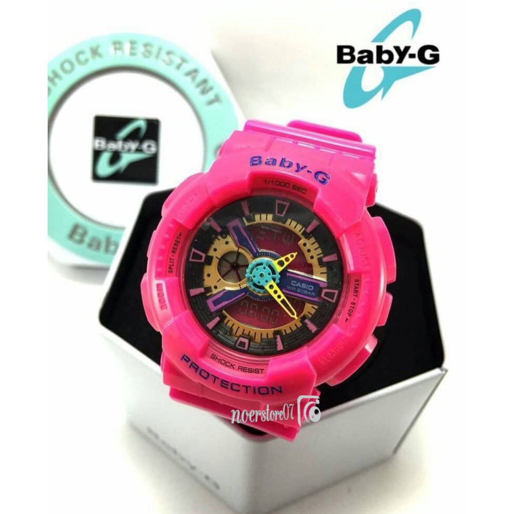 JAM TANGAN SPORTY WANITA BABY G BGA 180 PINK FANTA