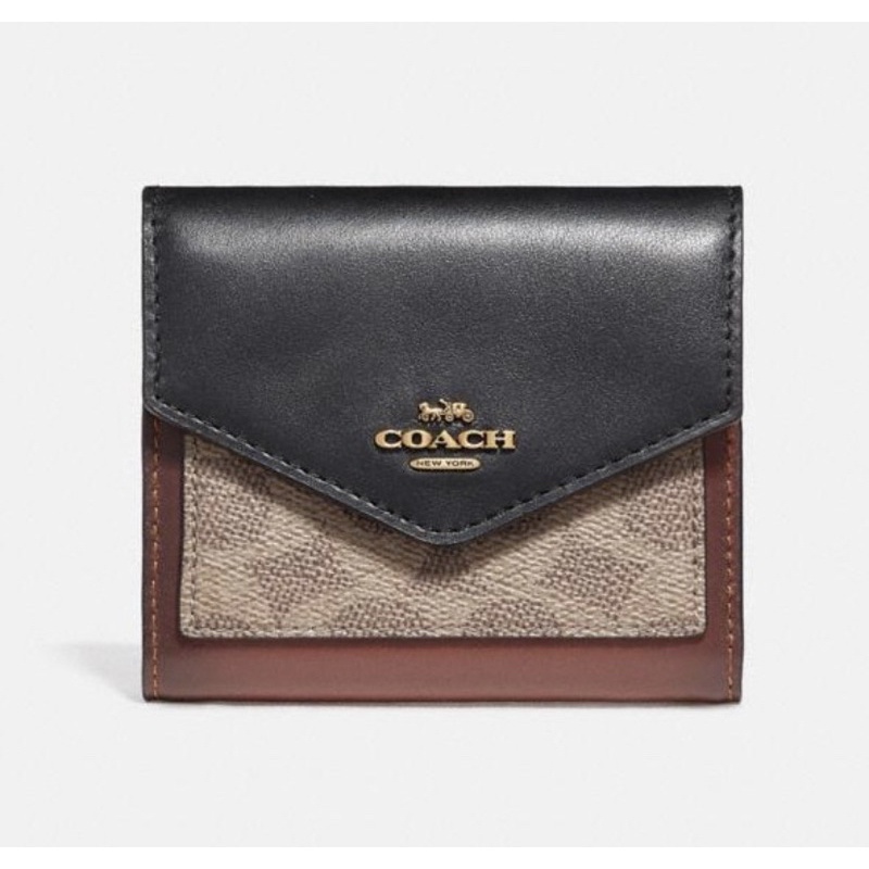 Coach Small Wallet In Colorblock Signature Canvas (F31548)