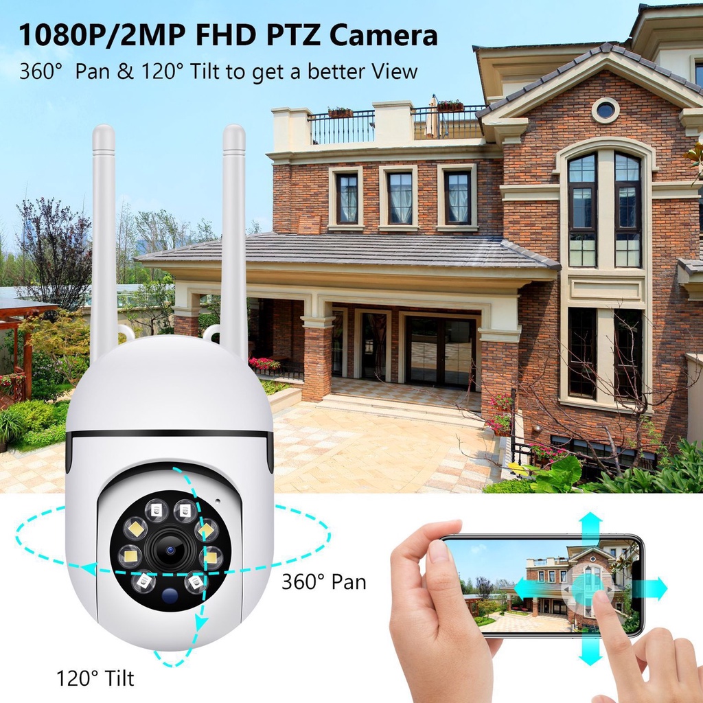 IP CAMERA CCTV APP V380 (banyak fitur) OUTDOOR WIRELESS 1080P FULL HD.