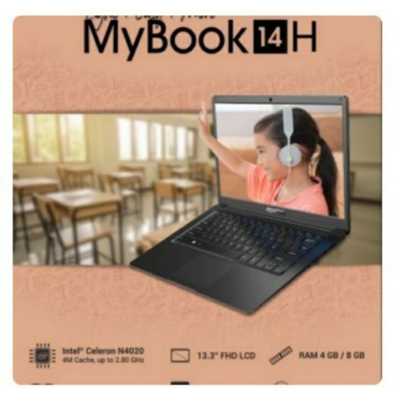 laptop axioo mybook 14H intel N4020 ram 8gb ssd 256gb - non bundling