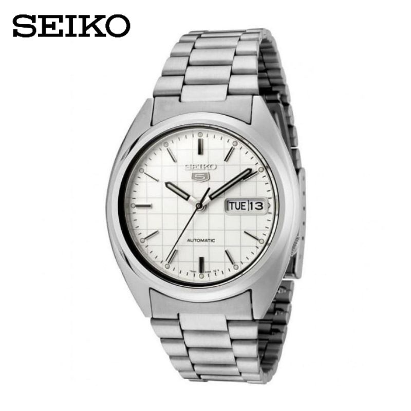 Jam Tangan Pria Seiko 5 Automatic 21 Jewels SNXF05K1 Stainless Steel ORIGINAL