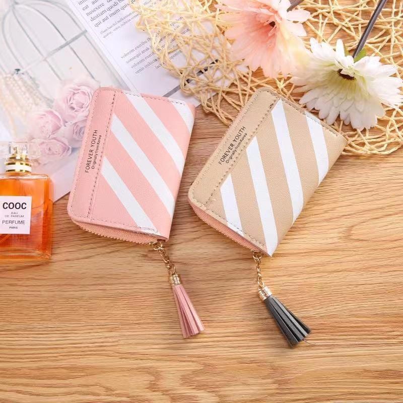 Forever Youth Dompet Wanita Dompet Lipat Pendek Import Murah-4