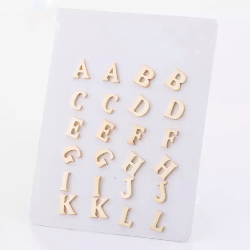 Ark.co - Initial basic earstud alphabet ANTING tindik huruf inisial