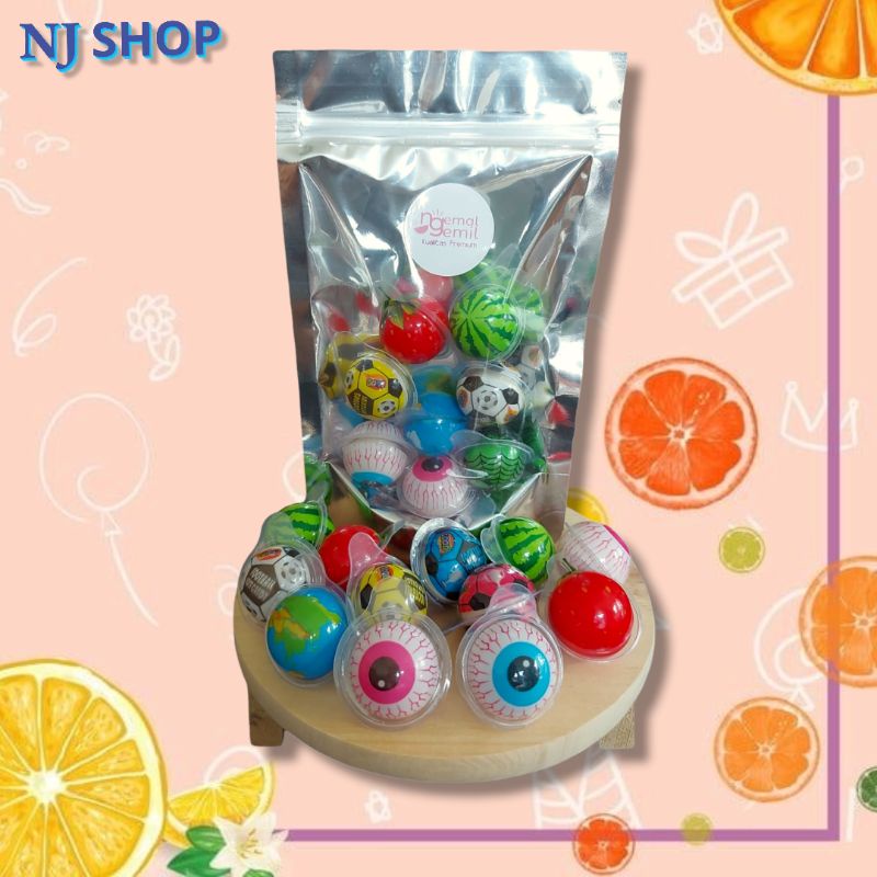 

Permen Karet Viral Bubble Gum Viral Mata Globe Bola Buah Mixed Kualitas Premium - [Original Snack]