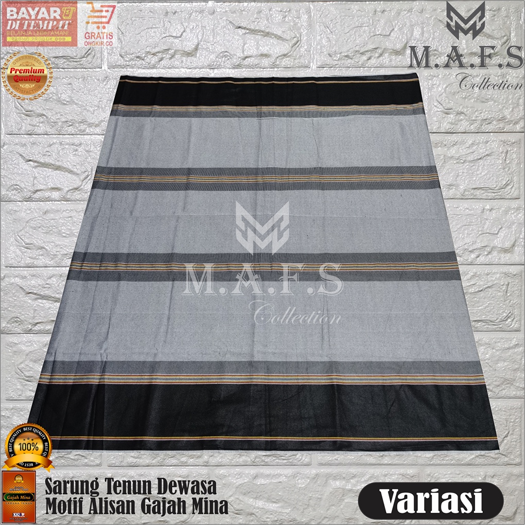 SARUNG DEWASA SARUNG TENUN POLOS MOTIF ALISAAN GAJAH MINA