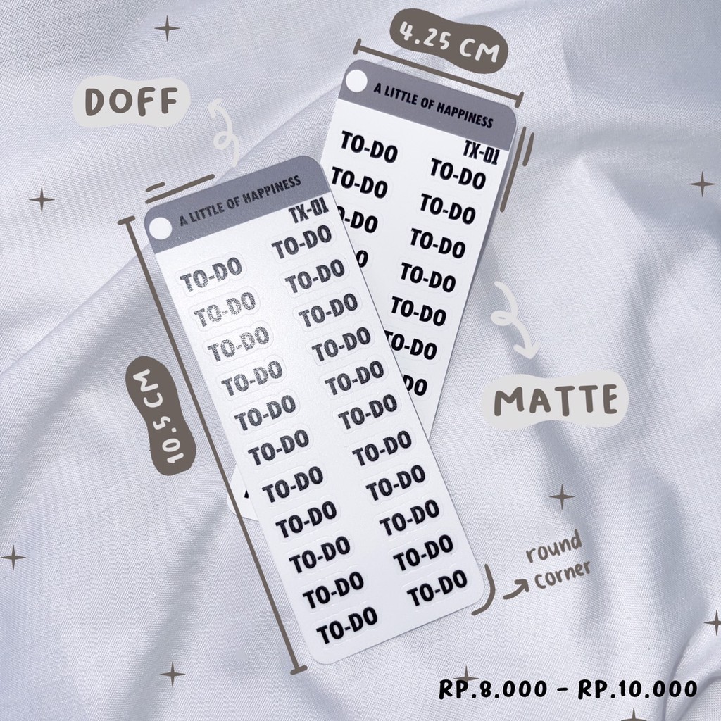 

TX-01 To-Do Sticker | A Little of Happiness Planner Deco Sticker