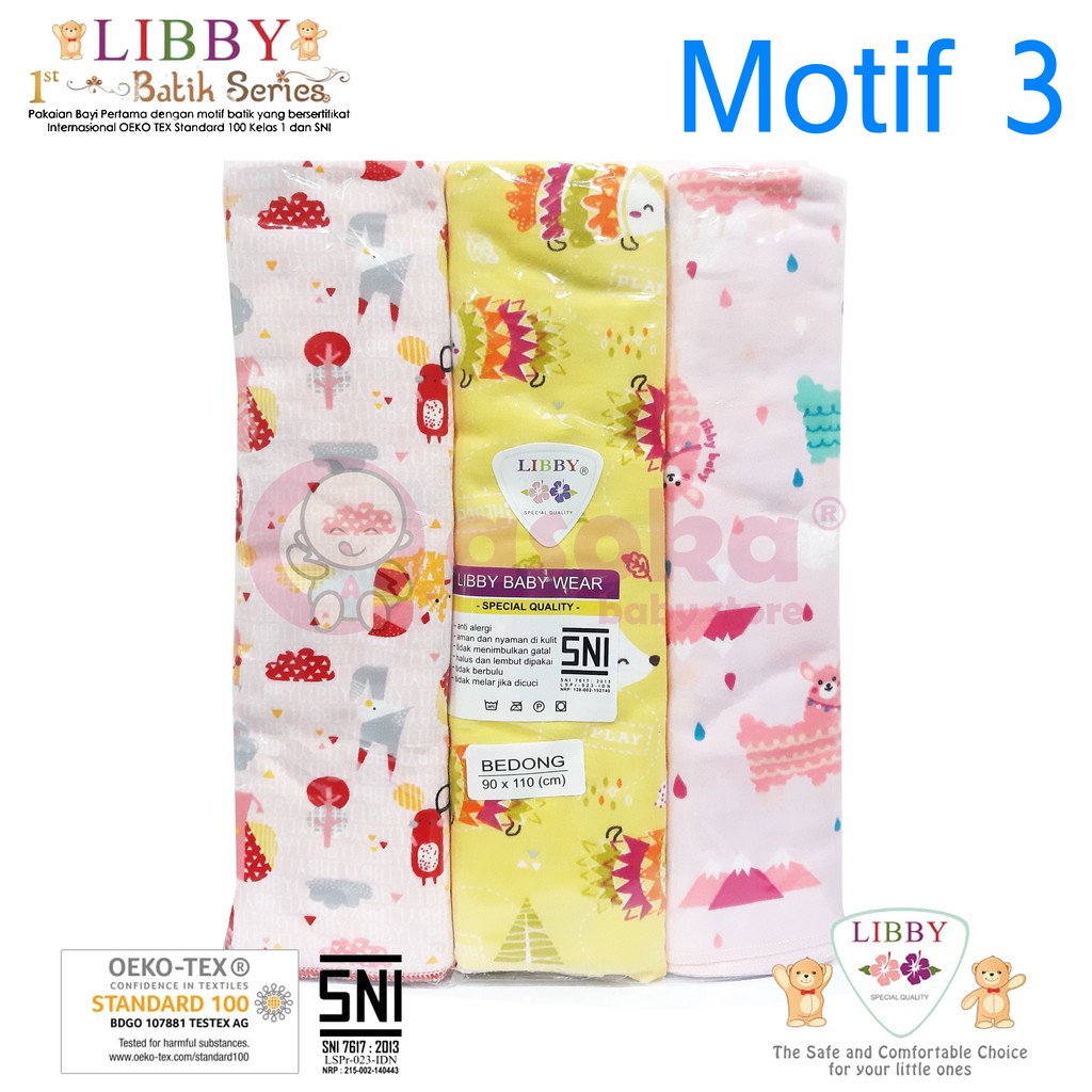 Bedong Libby Motif Mix 110 x 90 cm Girls ASOKA