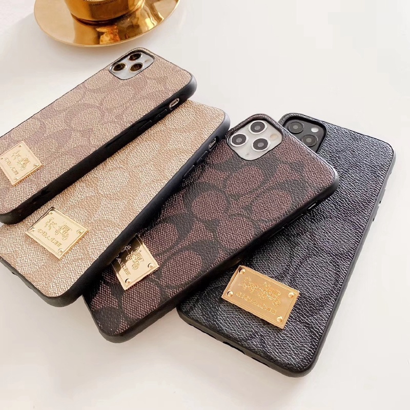 Hard Case Bahan Metal Desain Coach Untuk Iphone 11 Pro Max Xr Xs Max Se2 I6 7 8 Plus