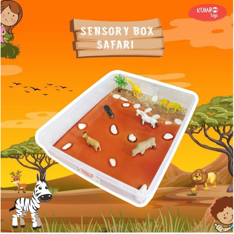 Sensory Box Tema Safari / Sensory Play Mainan Montessori