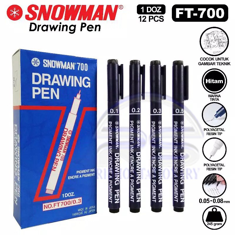 

Spidol Drawing Pen Snowman / Size 0.2 - 0.3 - 0.5