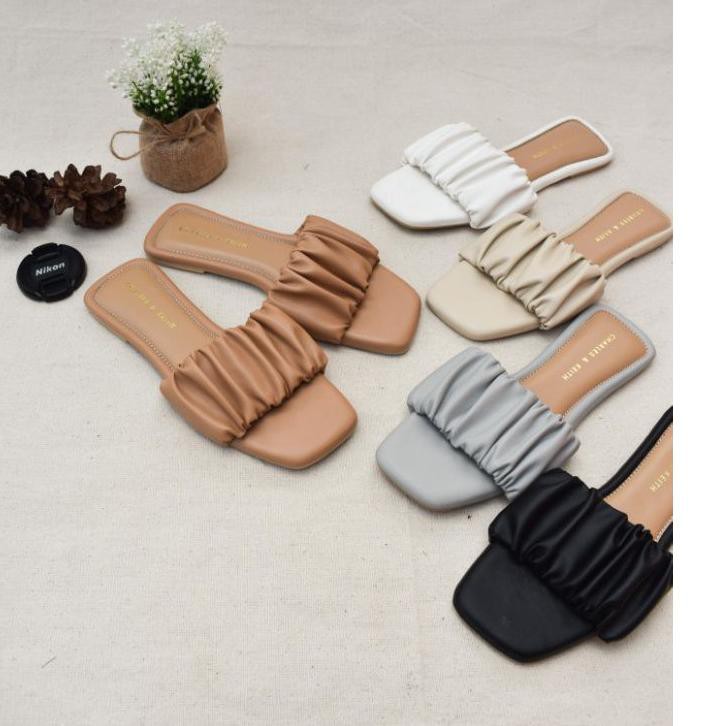 Original  Charles & Keith sandal teplek wanita sol karet import CK 009