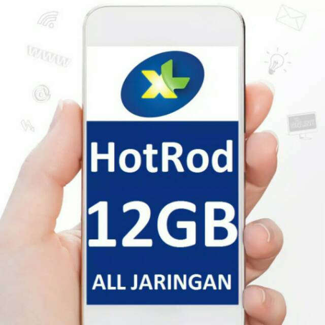 PAKET KUOTA DATA INTERNET XL HOTROD 12GB (2G/3G/4G) 24JAM 30HARI