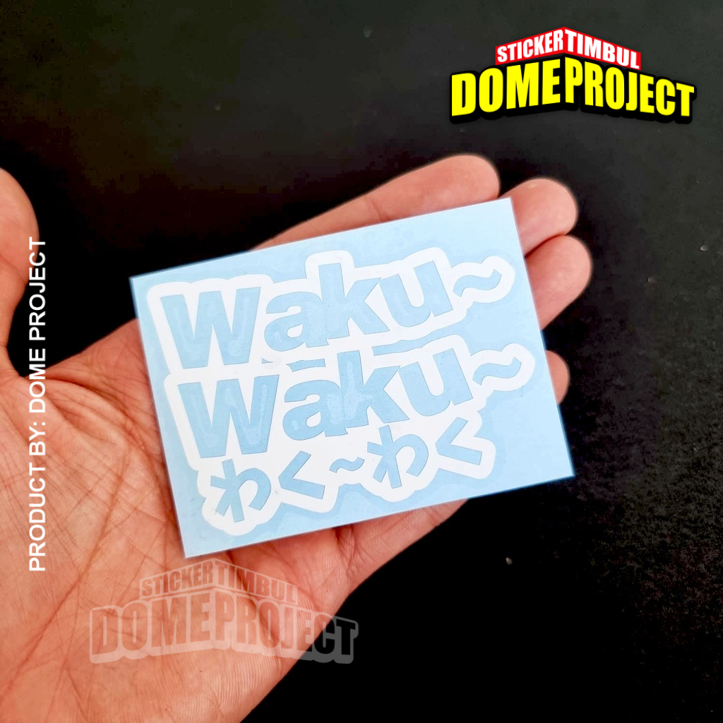 STIKER MOTOR VARIASI CUTTING HURUF JEPANG WAKU WAKU 4 WARNA PILIHAN