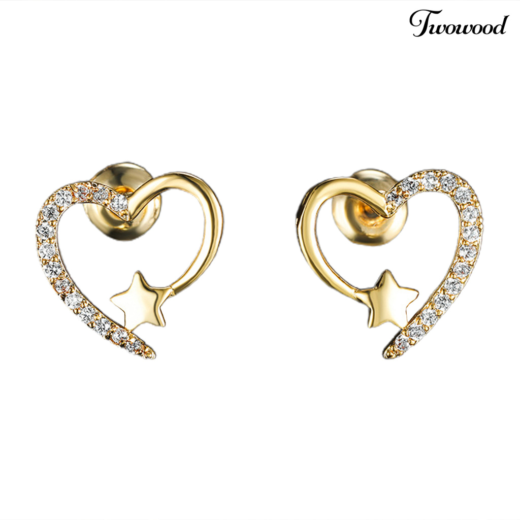 Anting Stud Shiny Anti Karat Untuk Pertunangan