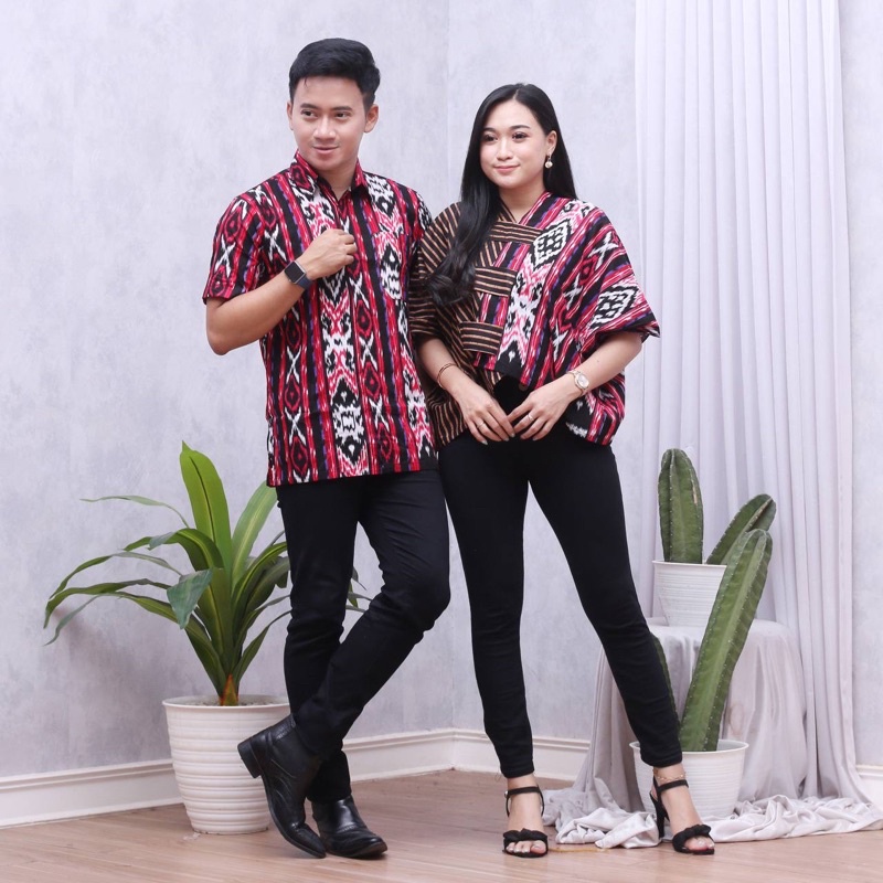 COUPLE CROP TOP PRILLY MERAH DEBBY STORE