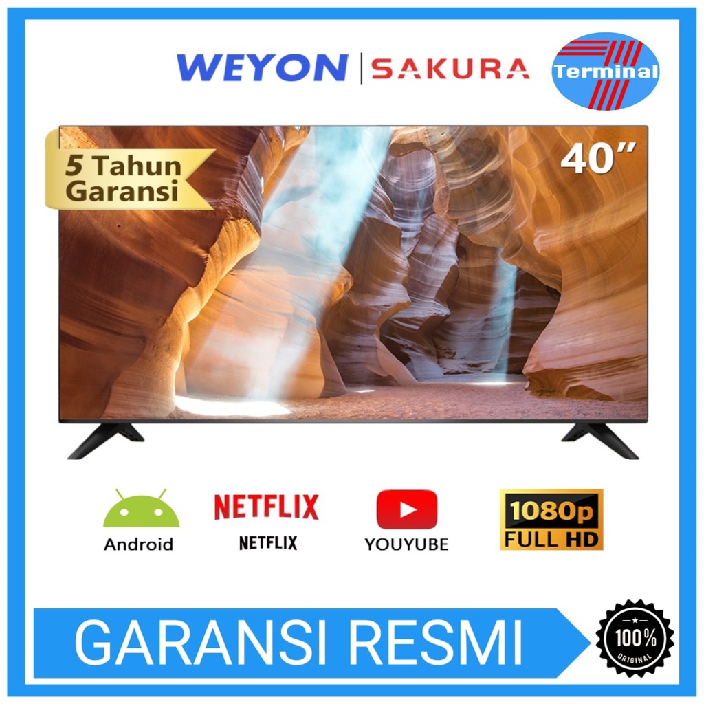Weyon TV LED 40 inch Full HD Ready Smart TV Televisi Murah