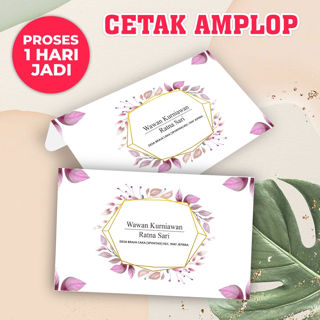 Amplop Kondangan Custom Nama dan Alamat