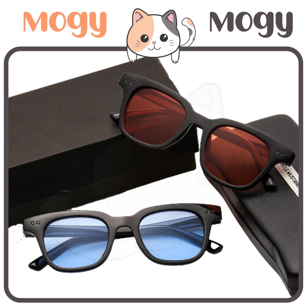 MOGYMOGY K716 Kacamata Lensa Warna Warni Kacamata Bingkai Retro Persegi Fashion Wanita Pria Kacamata Korea