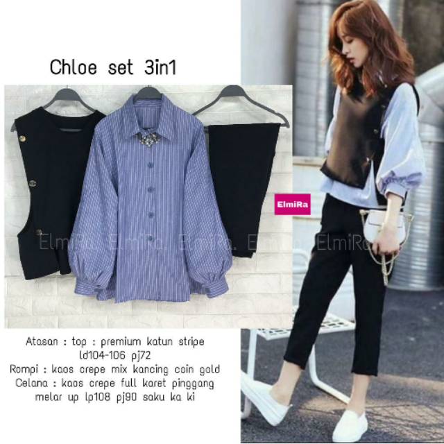 CHLOE SET / BLOUSE + CELANA