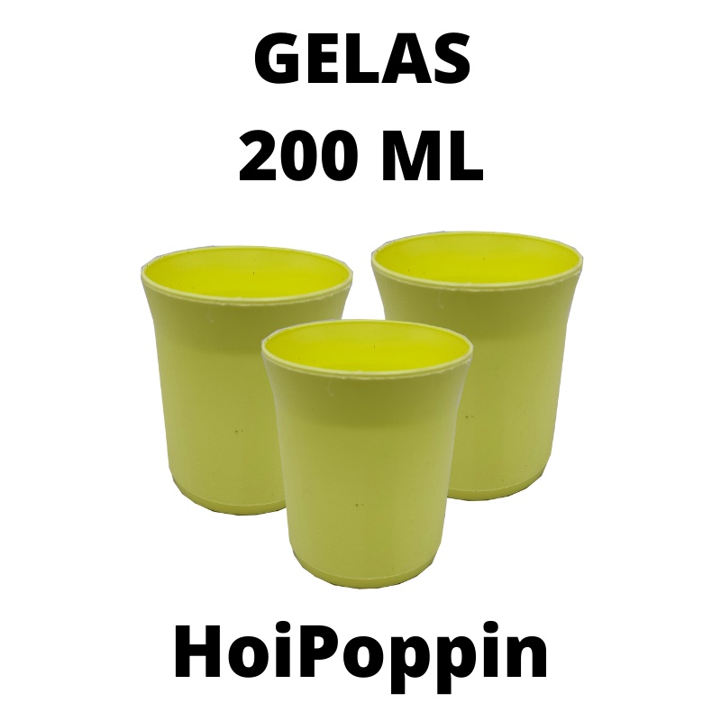 HPP - GELAS 200ML - GELAS KUNING - GELAS PLASTIK - GELAS WARNA - GELAS PASTEL - GELAS LUCU - GELAS KECIL - GELAS PLASTIK MURAH - GELAS MINIHAOS