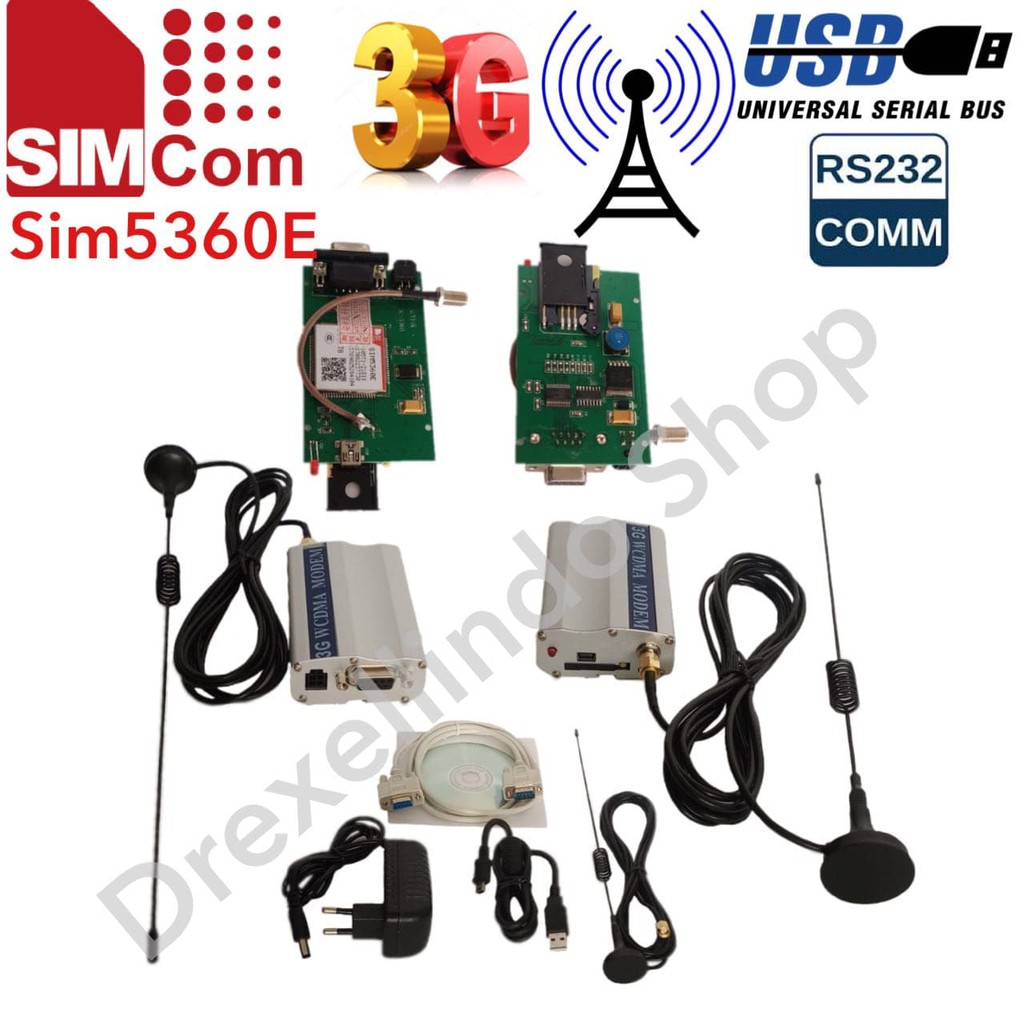 MODEM SMS GSM 3G SIM5360 USB RS232