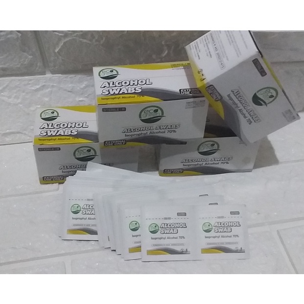 ALCOHOL SWAB ECO GREEN ISI 100 PCS