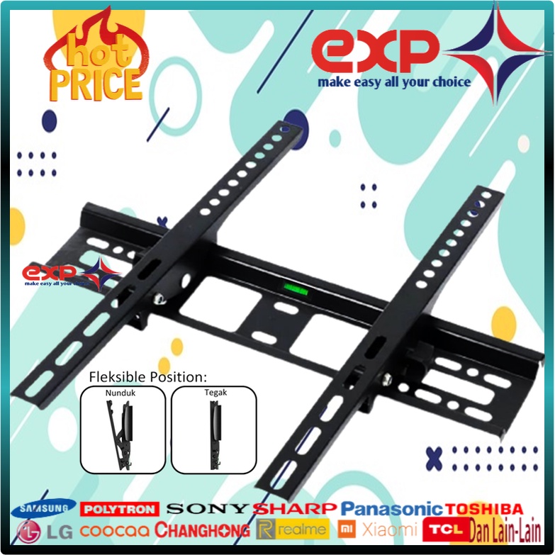 Garansi cocok!!! Bracket TV universal 42&quot; s/d 55&quot; Waterpas adjustable position-20