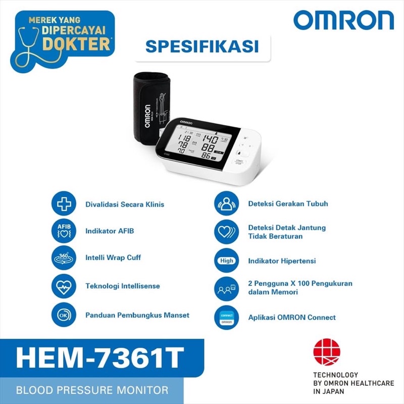 OMRON HEM 7361T  Tensimeter Digital