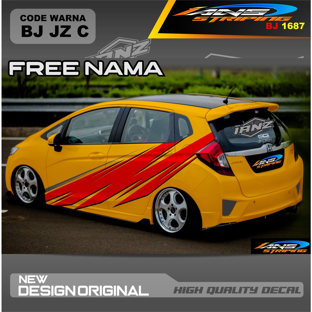 STIKER MOBIL AGYA AYLA HONDA BRIO / DECAL STICKER MOBIL / STIKER MOBIL / STIKER MOBIL BRIO, HONDA JAZZ, AGYA, AYLA