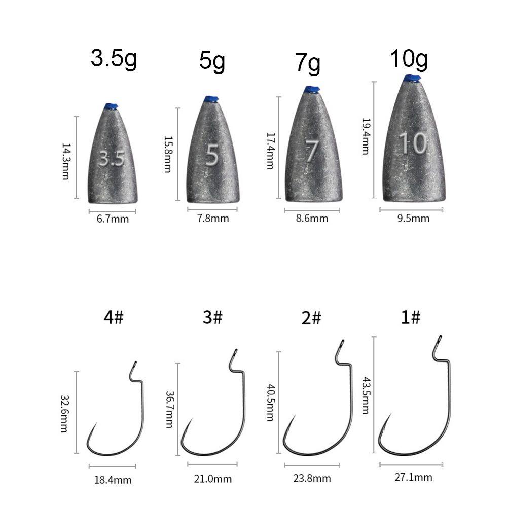 Kait Set Rig TOP Texas Kait TOP Kombinasi Liontin Baru Kail Pancing Fishhooks