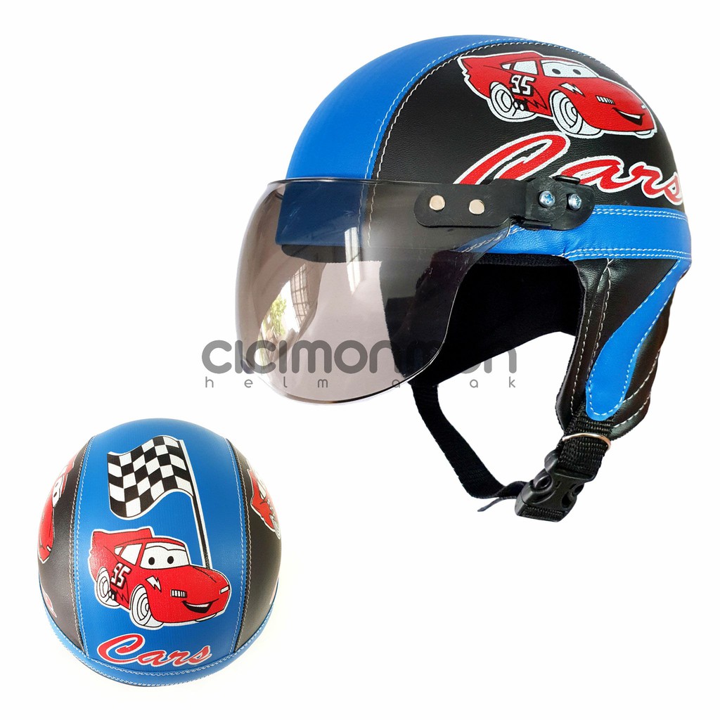 Helm Anak Retro Karakter  Cars